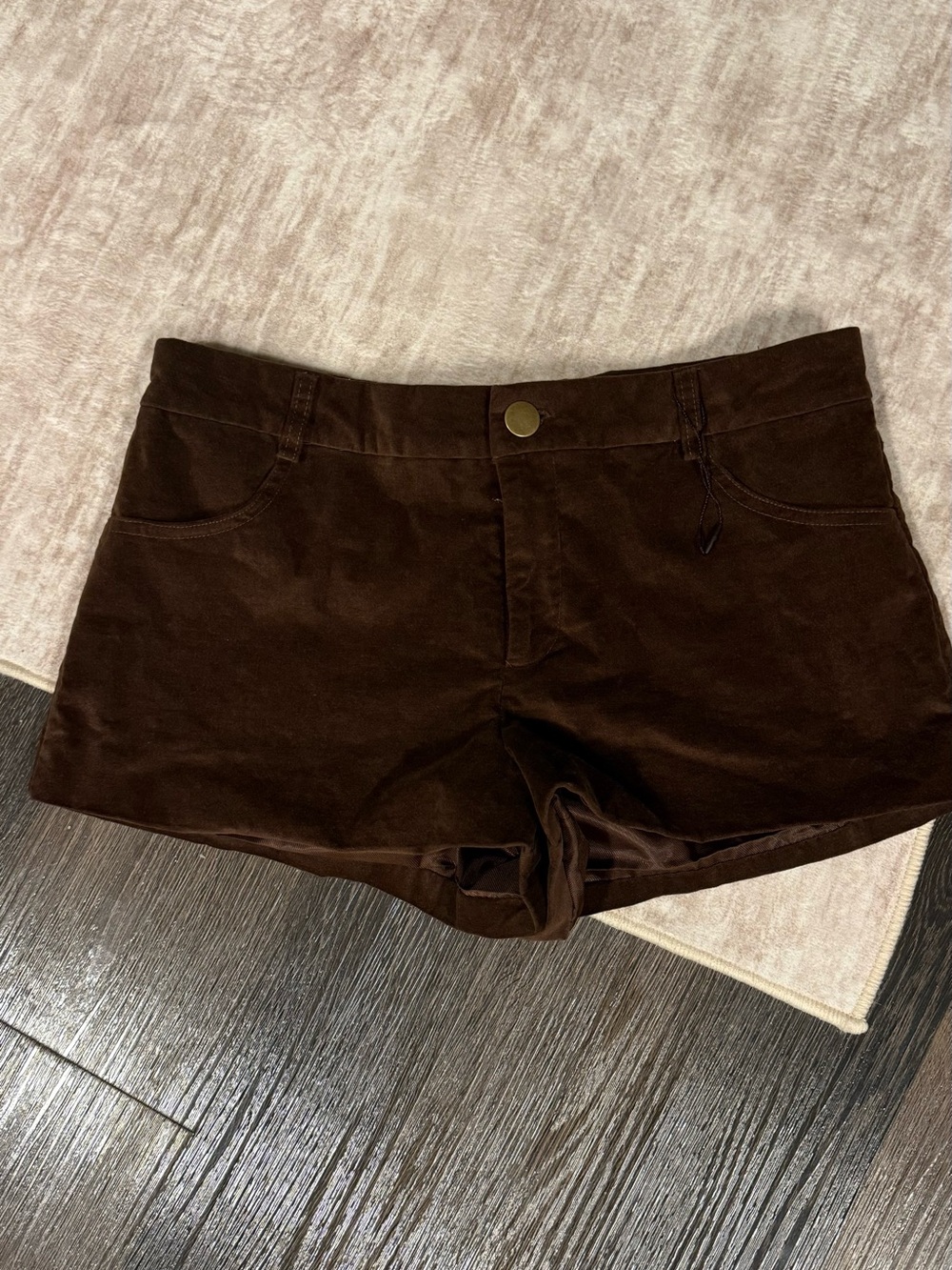 Zara brown mini shorts